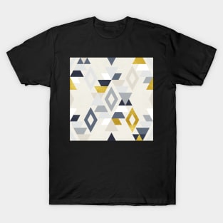 Modern Southwestern Adobe Style in Blue and Gold T-Shirt